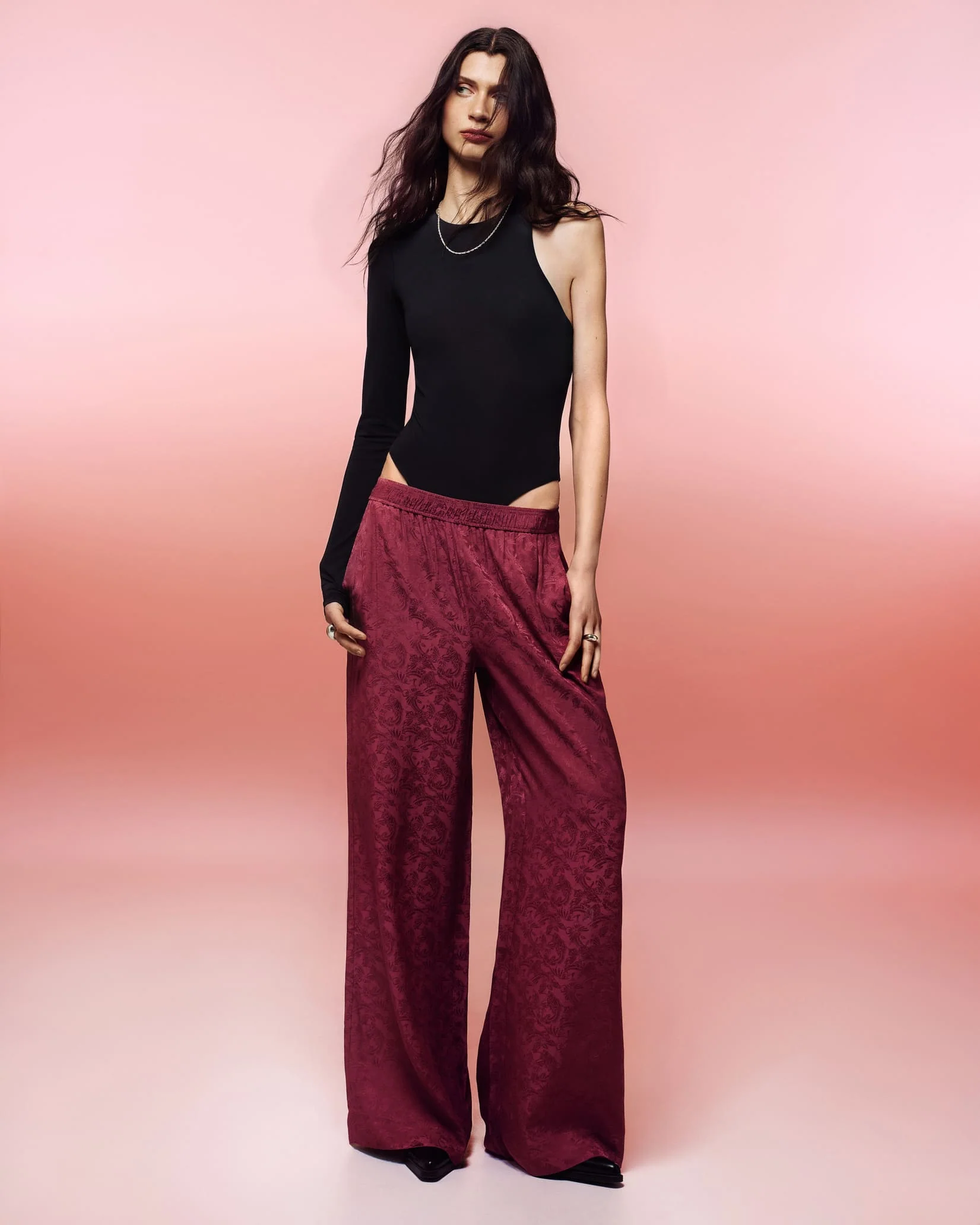 Butterfly Jacquard Trousers Women - Image 3
